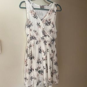white summer flower dress- vero moda- Small